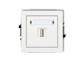 DECO Gniazdo USB-AA 2.0 biały DGUSB-1 KARLIK