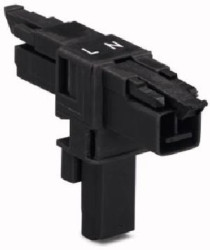 Rozgałęźnik typu T 2-torowy czarny WINSTA MINI 890-1606 /25szt./