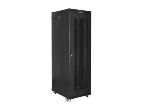 Szafa instalacyjna RACK stojąca 19 42U 800X800 czarna drzwi perforowane LCD FF01-8842-23BL