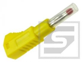 Wtyk bananowy 4mm;25.450.3;żółty 32A;600V;wtykany(gn.ban. 4mm);Amass