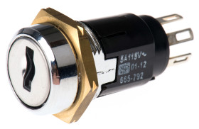 Wyłącznik kluczykowy, DPDT, 1 A przy 24 V AC/115 V AC 2-Way, -20 → +65°C