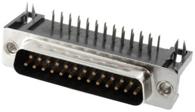 Connfly DS1037-01-25MNBKT7 Listwa męska D-Sub DS1037-01-25MNBKT7, rzędy: 2, styki: 25, 1 szt.