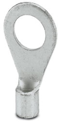 Uninsulated ring cable lug, 2.6-6.0 mm², AWG 14 to 10, 8.4 mm, M8, metal, 3240086