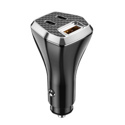 Ładowarka samochodowa USB+2xUSB-C, PD+QC, 88.5W