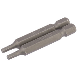 Draper 63990 5mm 1/4&quot; Hex Hexagonal Insert Bit 25mm Long x 2