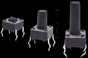 FREI Short-stroke key 6x6 mm, height: 7.0 mm, 12 V, vertical