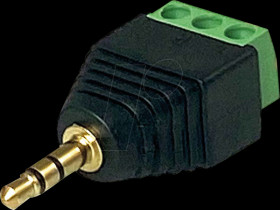 7960 Adapter, 3.5-mm jack plug &lt;&gt; 3-pin screw terminal