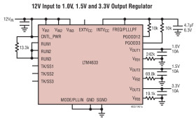 Triple 10A Step-Down DC/DC μModule (Power Module) Regulator