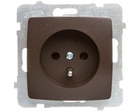 KARO Gniazdo pojedyncze z/u czekoladowy metalik GP-1SZ/m/40