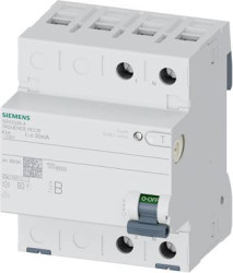 Residual current circuit breaker, 2 pole, 25 A, 30 mA, type B, 230 V, 5SV3322-4