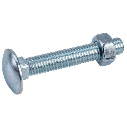 ForgeFix 10CB850 Carriage Bolt &amp; Nut ZP M8 x 50mm Bag 10