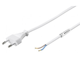 Kabel przyłączeniowy Euro, do konfekcjonowania 1,5 m, Biały