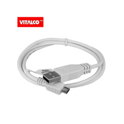 Kabel USB/MicroUSB 1,5m Biały DSF651 Vitalco