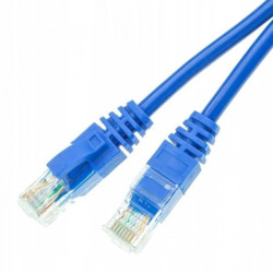 Patchcord UTP kat.6 kabel sieciowy LAN 2x RJ45 linka niebieski 0,5m ATEL