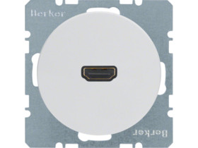 BERKER R.1/R.3 Gniazdo HDMI z przyłączem 90° biały 3315432089 HAGER