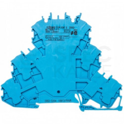 WAGO 2002-3204 Złączka szynowa 3 piętrowa ZUG 2,5mm2 niebieska na kabel neutralny TOPJOBS