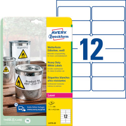 L4776-20 Weatherproof labels 97 x 42.3 mm