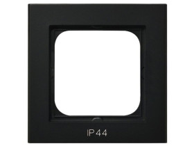 SONATA METALIK Ramka 1 pojedyncza do wyłączników IP44 czarny metalik RH-1R/33 OSPEL