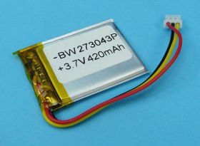 420mAh 3,7V Li-PO 3-PIN 54x33x3,0mm