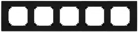 VESTRA ramka pięciokrotna IP20 czarny 3875-09