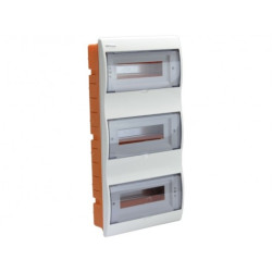 Rozdzielnica podtynkowa RP-36 (N+PE) 3x12 modułów IP40 605x312x84mm drzwi transparentne Elektro-Plast