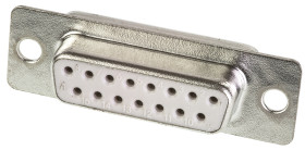 Złącze D-Sub 15-pinowe Żeński Proste Montaż na panelu raster 2.77mm