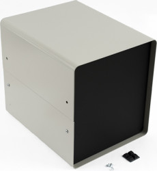 Steel/aluminum enclosure, (L x W x H) 203 x 254 x 229 mm, gray (RAL 7032), IP32, 1401C