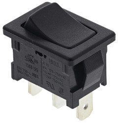 Przełącznik kołyskowy Wł.-wył. Nie 10 A SPDT Czarny IP40 Marquardt