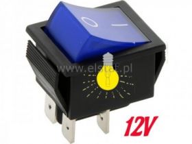 Przeł. kołys. ON-OFF stabilny 4p podśw. 12V