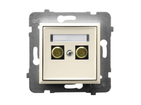 ARIA Gniazdo głośnikowe pojedyncze ecru GGN-1U/m/27 OSPEL