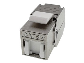 Gniazdo keystone, RJ45, beznarzędziowe, ekranowane, kat. 6A, Q-LANTEC