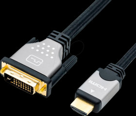 04.11.76 Cable, HDMI connector &lt;&gt; DVI-D 24 +1 connector, 4K at 30 Hz, 1.5