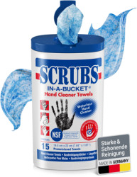 Scrubs cleaning wipes, can, 15 pieces, 42215