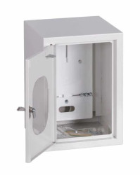 Szafka licznikowa natynkowa 1-licznikowa 1-fazowy IP31 z szybą i zamkiem RAL9003 NRL 1F ZSZ 4-248