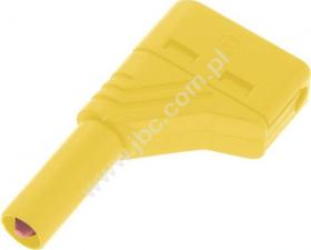 LAS S W GE Wtyk bezp. 4mm kątowy, przyłącze przykręcane, 24A, żółty, Hirschmann, 934098103, LASSWGE