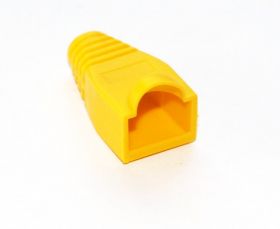Osłonka wtyku RJ45 z odgiętką (10szt) żółta