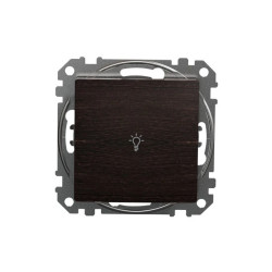 Przycisk 1-biegunowy światło, wenge, efekt drewna, Sedna Design i Elements SDD181132