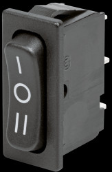 01838.1509-01 Rocker switch, 1-pin, UM, black, I-O-II