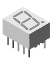 Wyświetlacz diodowy LED 7-segmentowy, Pomarańczowy, czerwony Vishay 612 → 625 nm