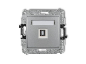 MINI Gniazdo USB-AB 2.0 srebrny metalik 7MGUSB-3 KARLIK