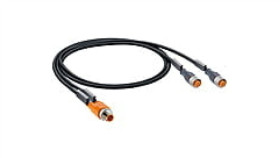 Kabel Konfekcjonwany-Rozdzielacz Obustronnie Złącza M12 Duo Męskie / 2Xm12...