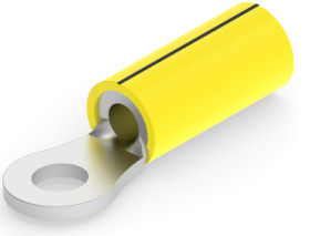 Insulated ring cable lug, 1.25-2.0 mm², AWG 16 to 14, 4.17 mm, M4, yellow, 320627
