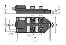 Rozdzielacz czujnik / element wykonawczy, pasywny Turck TB-4M12-4-2/TXL 6611904 1 szt.