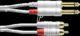 CFU 6 PC-SNOW CORDIAL 2x 6.3 mm mono jack, 2x cinch RCA, 6.00m