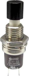 TRU COMPONENTS TC-R13-24B1-05 BK Przycisk 250 V/AC 1.5 A 1 x wł/(wył) chwilowy czarny 1 szt.