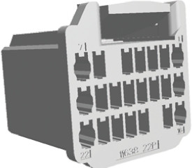 Obudowa złącza 22-pinowe 3-rzędowe raster: 2.5mm TE Connectivity Montaż na kablu MULTILOCK 040