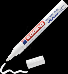 4-750-9-049 Gloss paint marker, 2 - 4 mm, white