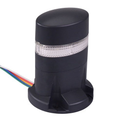 LD6A-1DQB-YC Yellow Clear Lens Stack Light LED Tower Direct Mount 24VAC/DC IDEC