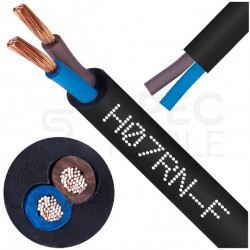 Kabel przemysłowy gumowy OnPD / H07RN-F 2x1mm2 czarny 450/750V zewnętrzny olejoodporny linka Elektrokabel