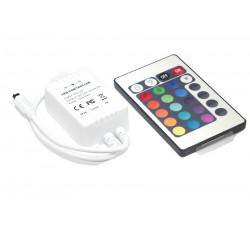 RGB24IR Kontroler LED RGB 12V 6A z pilotem IR 24 przyciski